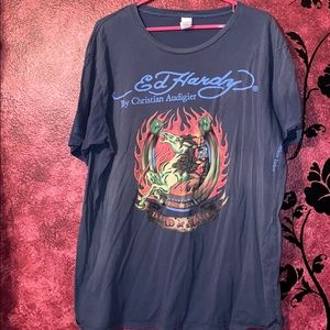Ed Hardy Men’s Blue T-Shirt
